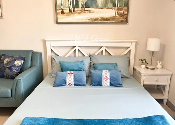 Cozy Unit With Balcony Near Mactan Airport, Sea & View 3* 막탄