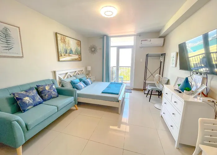Cozy Unit With Balcony Near Mactan Airport, Sea & View 막탄